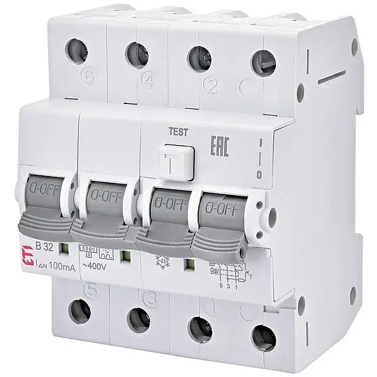 ETI FI-LS-Schalter KZS-4M A, 3-polig + N, Typ A, C10 / 0,03A, unverzögert Bestseller