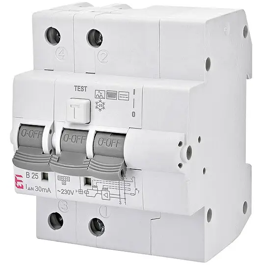 Sale ETI FI-LS-Schalter KZS-4M, 2-polig, Typ B, B25 / 0,03A, unverzögert