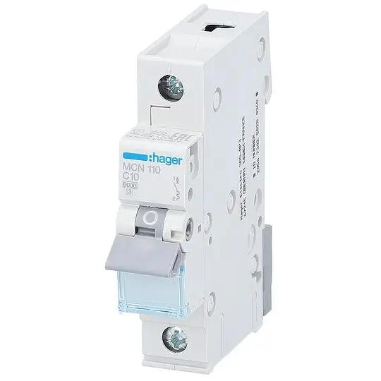 Leitungsschutzschalter Hager 1p, C10A, 6kA, MCN110 Versand Am Gleichen Tag