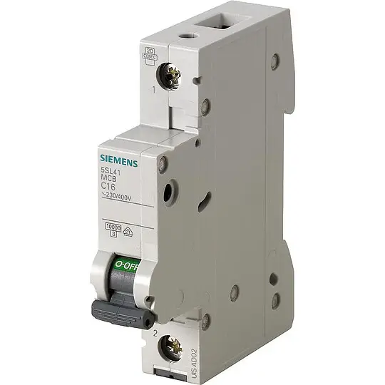 Echt Leitungsschutzschalter Siemens, 10KA, 1-polig, B16A, 5SL4116-6