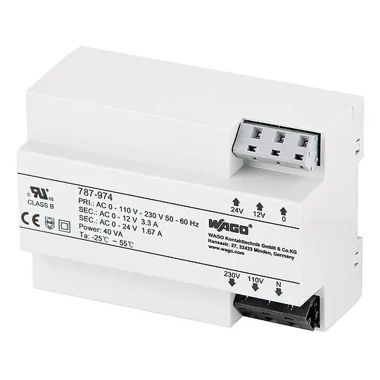 Bestseller Transformator Stromversorgung Eingang AC 230V, Ausgang AC 24 V Ausgangsleistung 40 VA