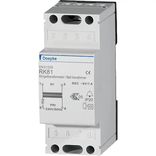 Klingeltransformatoren RK 81, 8 V/AC, 1 A, kurzschlussfest durch PTC Knallerangebot