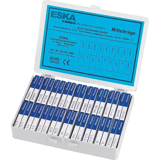Feinsicherungssortiment mittelträge Ausführung 5 x 20 mm 360 Stück Sofort Bestellen