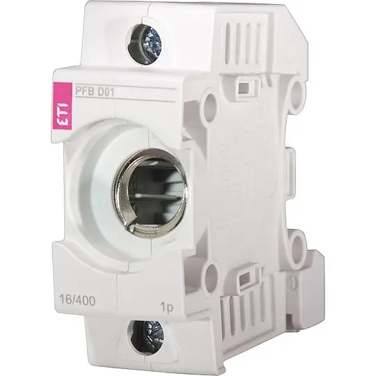 Top-Angebot ETI Neozed D01-Sockel 1-polig beidseitig,Doppelfunktionsklemme 16A, 400V, E14