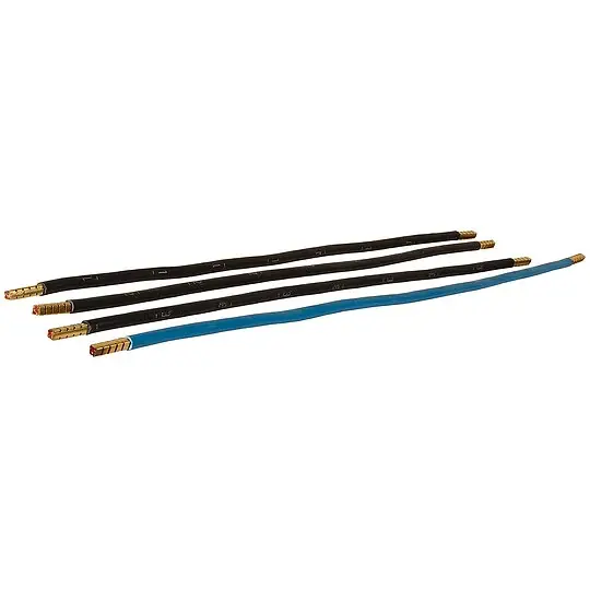 Kabelbaum H07V-K 10 mm², 18 mm Endhülse, L1,L2, L3=700 mm sw, N=800 mm bl Knallerangebot