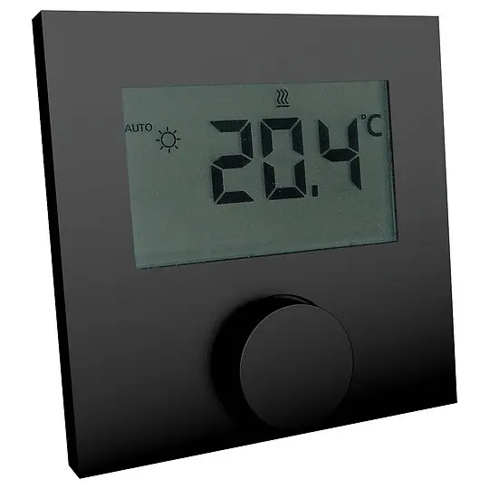 Raumregler Alpha direct Standard Display - 230 V - Triac-Ausgang - Gehäuse schwarz matt - RD 20203-11N3 Billig