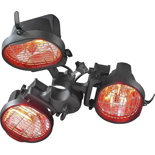 Top-Seller Terrassen- und Sonnenschirmheizer, 230V, 50 Hz - 3 x 500 Watt - 480 x 480 x 130 mm
