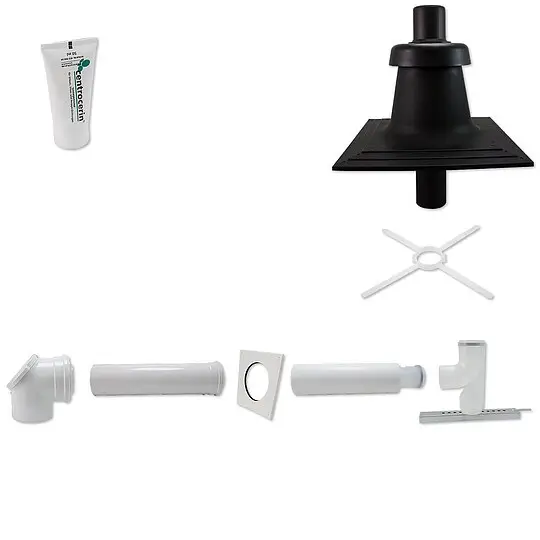 Bestpreis Buderus Grundbausatz Schacht Ø 80/125 mm - mit Schachtabdeckung aus PP - 7738112546