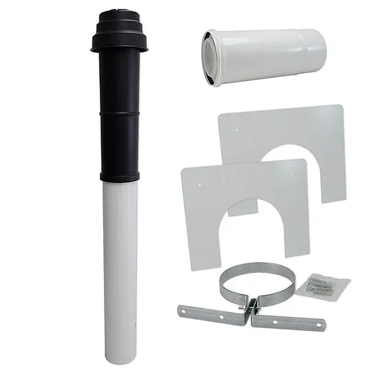 Abverkauf Buderus Grundbausatz DO Dachdurchführung - Ø 80/125 mm - schwarz - 7738112570