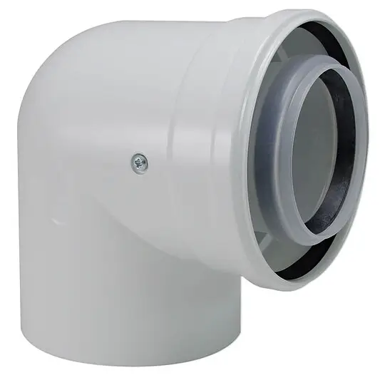 Buderus Luft-/Abgas-Bogen konzentrisch - Ø 80/125 mm - 87° - Farbe weiß - 7738112648 Top-Seller