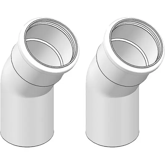 Beliebt Viessmann Abgasbogen 30 Grad (2 Stück), Ø 60 mm, Kunststoff (PPs) - 7373220