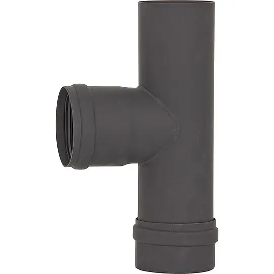 Angebot Pellet-Abgasrohr T-Anschluss mit Revision, Ø 80 mm, lackiert, mit Silikondichtung