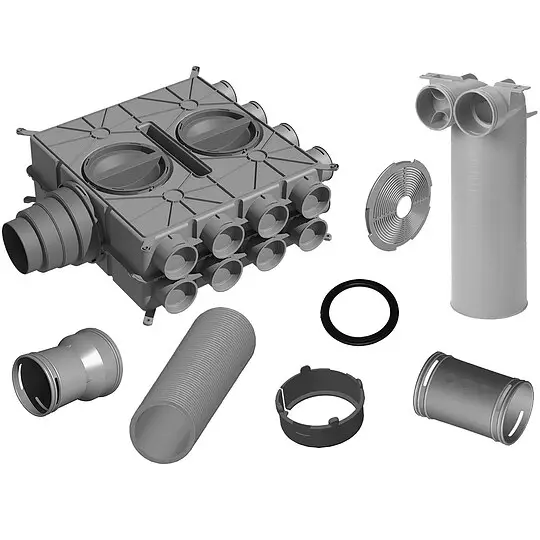 Neu Im Sortiment WOLF Zubehörpaket CWL Rohbau Schlauch DN 63/52 - 100 Meter