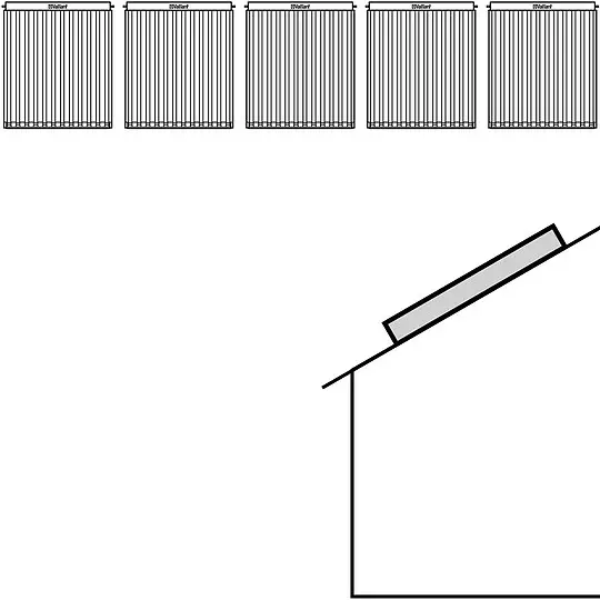 Wochenendangebot Vaillant Montage-Set 9.067 Aufdach für 5 Röhrenkollektoren VTK 1140 nebeneinander auf Pfanne - 0020145248