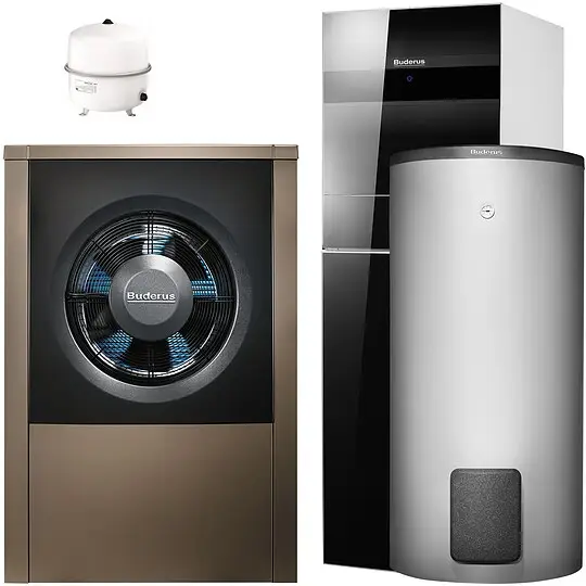 Buderus WLW196i-8 AR TP120 Logaplus Wärmepumpen-Paket mit Warmwasserspeicher SH290 RS-B - 7739616366 Rabatt