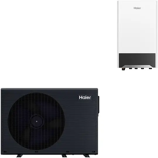 Haier Hydro-Split Luft-Wasser-Wärmepumpe Außeneinheit 16 kW mit Split Inneneinheit, inkl. Erstinbetriebnahme - HPM16-TND2-H/HPM14(16)-TND2-WW1 Beliebt
