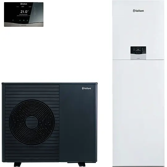 Finale Aktion Vaillant Wärmepumpenpaket 4.3214 aroTHERM plus VWL 75/8.1 A S2 mit uniTOWER plus, Regelung VRC 720/3 - 8000044771