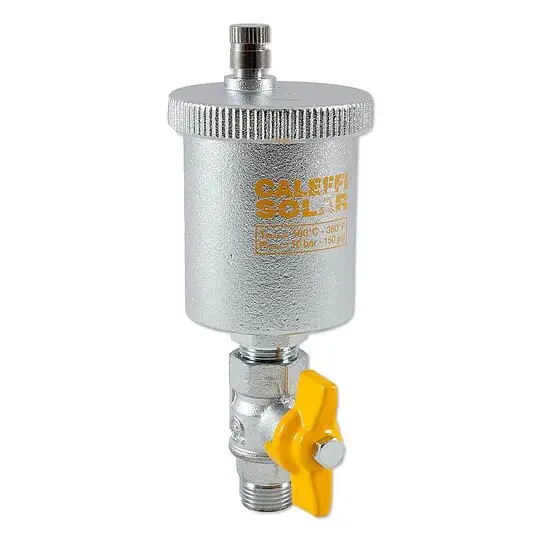 Caleffi Schnellentlüfter für Solaranlagen - bis 10 bar / 180°C - mit Kugelhahn 3/8'' AG - 250131 Versand Am Gleichen Tag