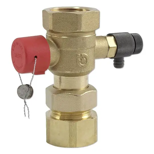 Caleffi Messing-Kappenventil 1'' IG x 1'' IG - bis 85°C - mit Plombiervorrichtung - 558060 Kracherpreis