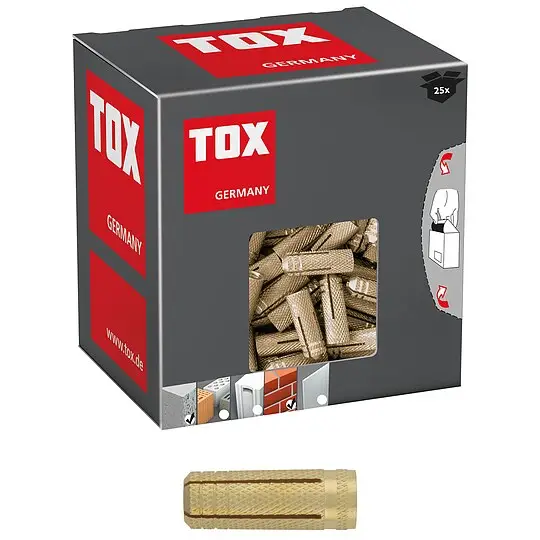 Sonderaktion TOX Messing-Spreizdübel Metrix M6 x 22 mm Kleinpack - 25 Stück - 026100131