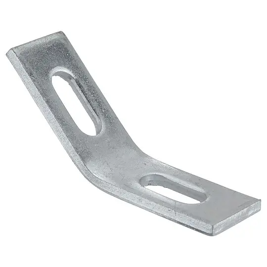 Jetzt Kaufen Winkel 45° verzinkt - 55 x 55 x 25 mm - mit 2 Langlöchern 10 x 25 mm - für Profil 27/18 und 28/30
