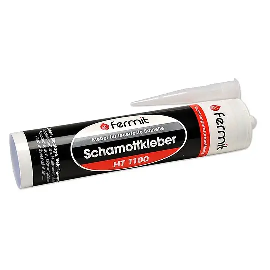 Schamott- und Dichtschnurkleber FERMIT HT 1100 - bis 1.100 °C - Farbe beige - Kartusche 310 ml Jetzt Bestellen