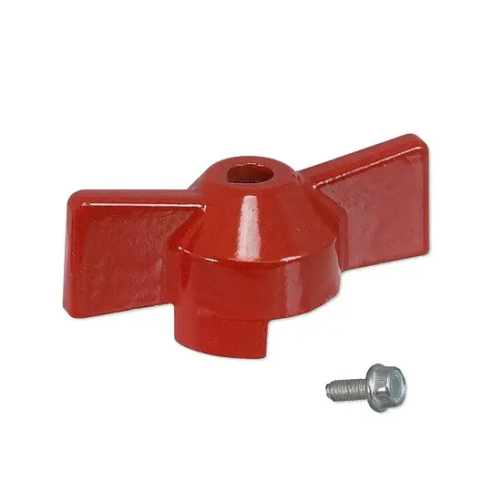 Flügelgriff rot für Kugelhahn - Größe 1 Sonderangebot