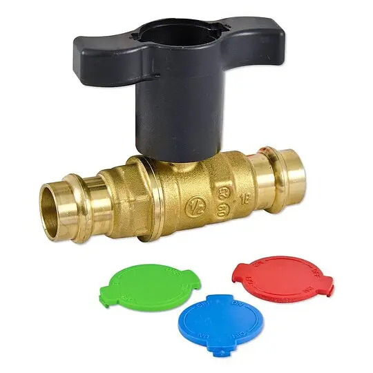 Kostenloser Versand Giacomini Press-Kugelhahn für Kupfer und Edelstahl - 22 mm x 22 mm - voller Durchgang