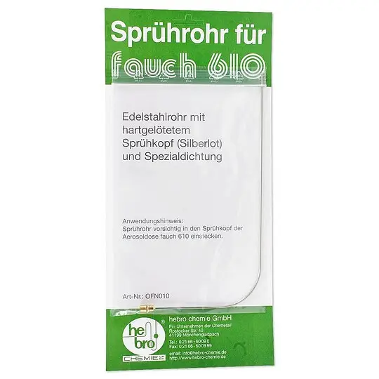 HEBROCHEMIE Sprührohr für Gasgeräte-Reiniger FAUCH 610 - OFN010 Aktuell