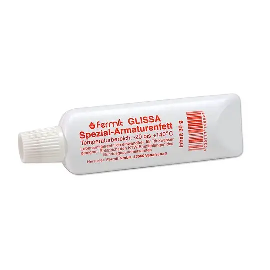 Armaturenfett GLISSA-SPEZIAL - Schmierfett für Kalt- und Warmwasserarmaturen - lebensmittelgeeignet - 30 g Wochenendangebot