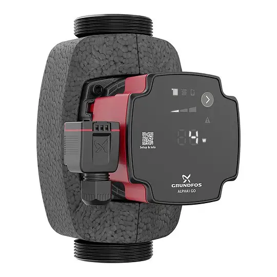 Grundfos ALPHA 1 GO 32-40 - Hocheffizienz-Umwälzpumpe mit Dämmschale - Baulänge 180 mm - Gewinde 2'' - 93074201 Letzte Chance