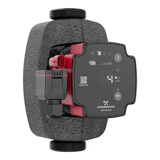 Grundfos ALPHA 2 GO 25-60 - Hocheffizienz-Umwälzpumpe mit Dämmschale - Baulänge 180 mm - Gewinde 1 1/2'' - 93074240 Knallerangebot