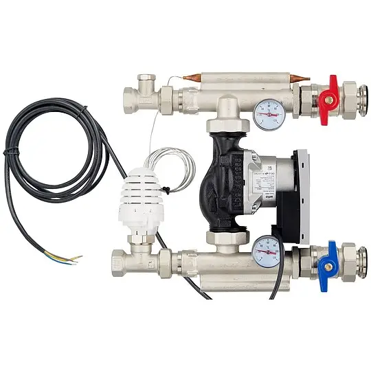 Kompakt-Regelstation / Festwertregelset für Fußbodenheizung - mit Pumpe Wilo Yonos Para RS25/6 Online Kaufen