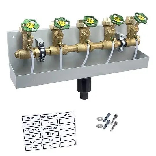 Must-Have Kompakt-Wasserverteiler, Zulauf 1'' mit 5 Abgängen