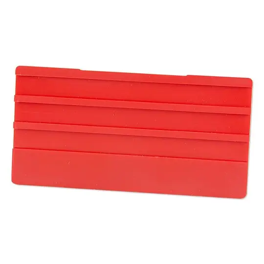 SIMPLEX Leerschild 100 x 50 mm für Universalhalter - aus Kunststoff - Farbe rot Mega-Angebot
