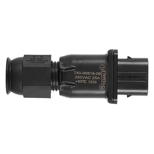 Aktuell Enphase Q Field Wireable Female Field Connector R- Buchse - einphasige Buchse für das runde Q-Kabel