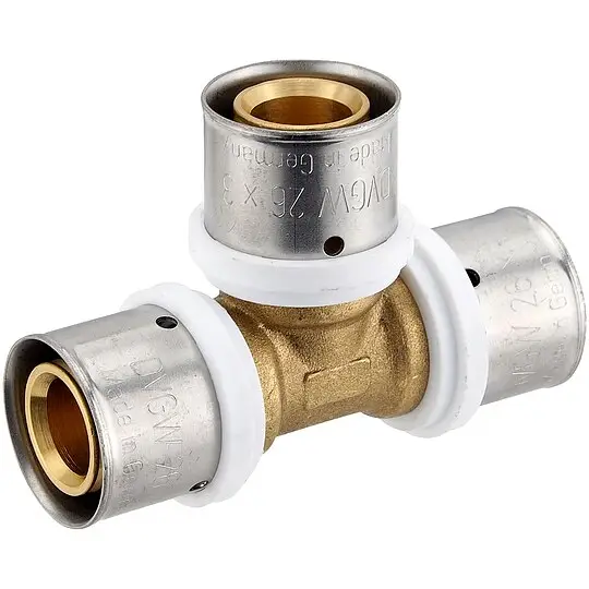 Gratis Versand Pressfitting-T-Stück 26 x 3,0 - 26 x 3,0 - 26 x 3,0 mm für MV-Rohr