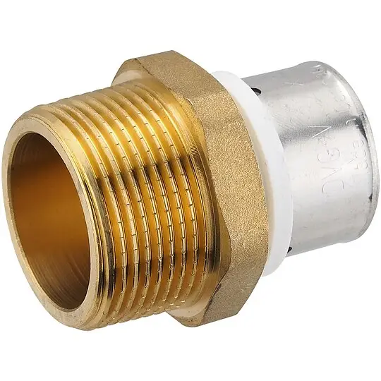 Finale Aktion Pressfitting-Übergang 32 x 3,0 mm - 1 1/4 Zoll Außengewinde für MV-Rohr