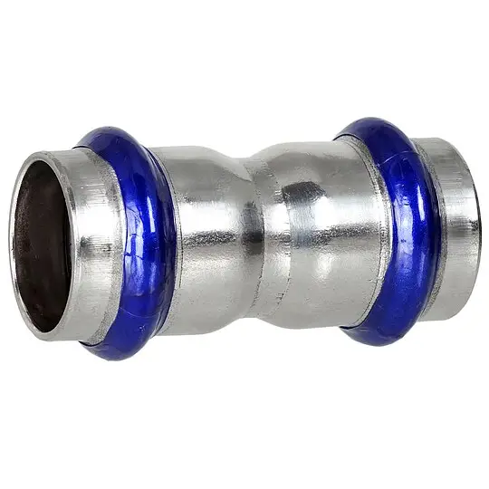 Echt Press-Muffe - 28 mm - für Edelstahlrohre - DVGW-zertifiziert - für V-Kontur