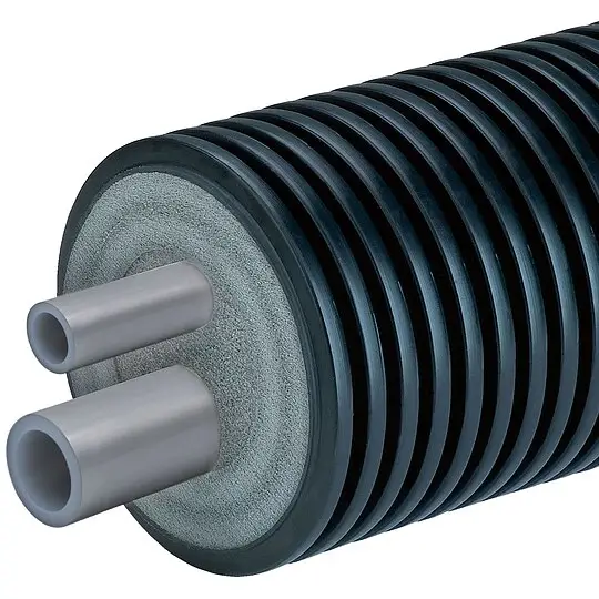 AustroPEX WW Doppelrohr-Fernwärmeleitung für Warmwasser - Meterware - 25 x 3,5 mm (DN 18) und 20 x 2,8 mm (DN 14) - Außenmantel 125 mm Versand Am Gleichen Tag
