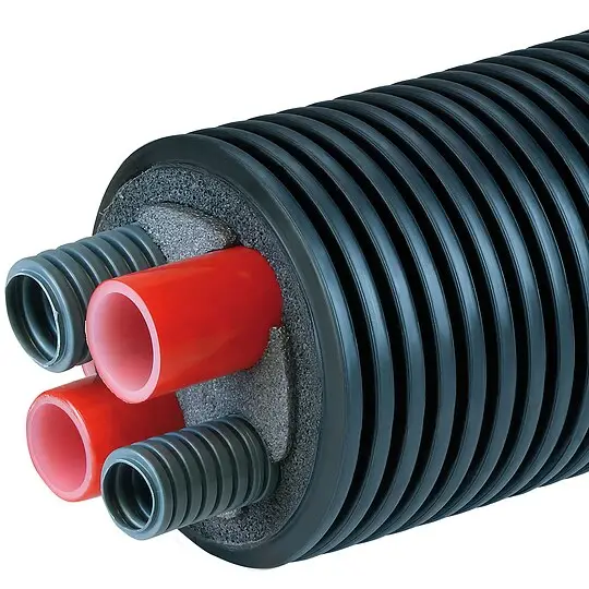 Sale AustroPEX WPP Wärmepumpenrohr-Fernwärmeleitung - Meterware - 2-32 x 2,9 mm (DN 25) und 2 Leerrohre - Außenmantel 125 mm