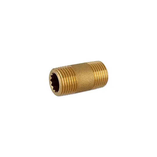 Messing Gewindefitting-Doppelnippel lang - Langnippel - 1/2'' x 40 mm Bestpreis