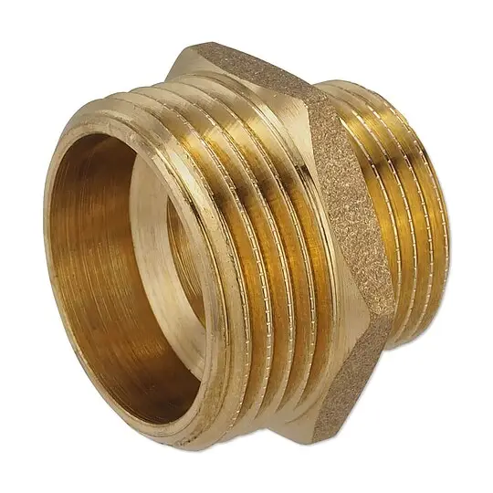Must-Have Messing Gewindefitting-Reduziernippel 1 1/2'' AG x 1'' AG