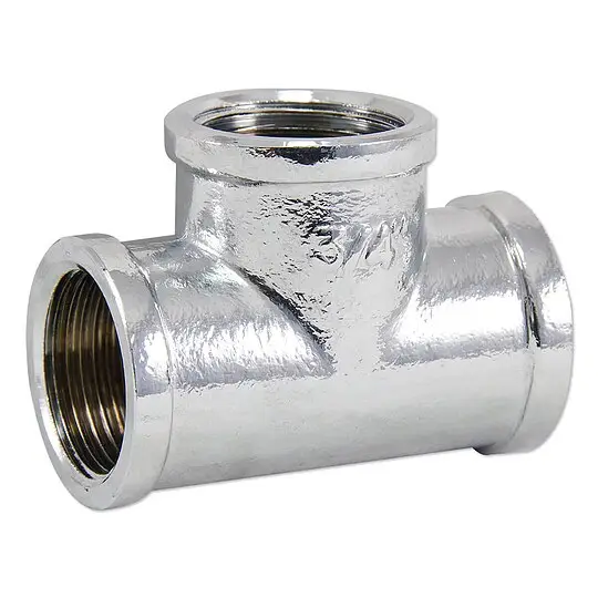 Ausverkauf Messing Gewindefitting-T-Stück 3/4'' IG x 3/4'' IG x 3/4'' IG - verchromt