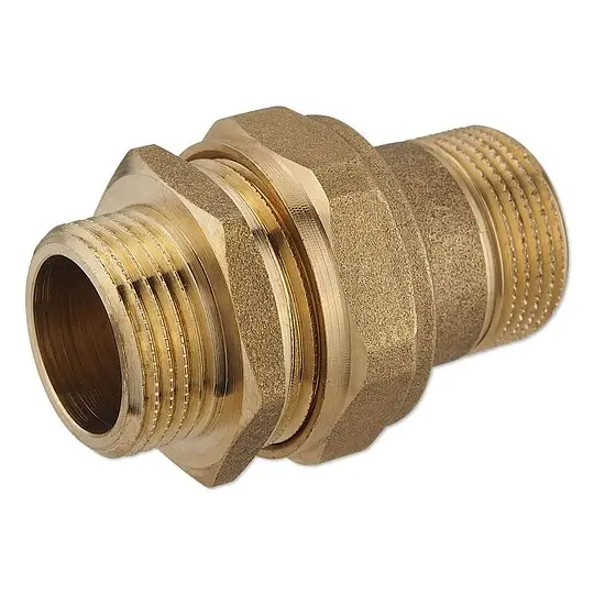 Bestseller Messing Gewindefitting-Verschraubung 3/4'' AG x 3/4'' AG - flachdichtend