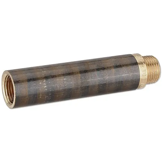 Rotguss Gewindefitting-Hahnverlängerung 1/2'' x 100 mm Sichere Zahlung