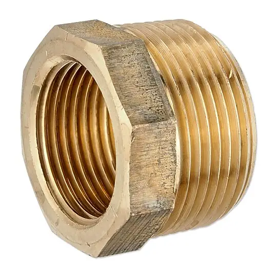 Bestpreis Rotguss Gewindefitting-Reduzierstück 1 1/4'' AG x 1'' IG - mit Sechskant