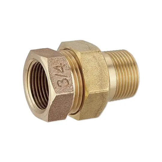 Rotguss Gewindefitting-Verschraubung 3/4'' IG x 3/4'' AG - flachdichtend Jetzt Kaufen