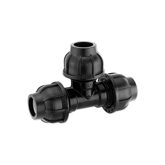 Zertifiziert GEBO-Plast-Klemmverbinder T-Stück 20 mm x 20 mm x 20 mm - für PE-Rohre - 131020