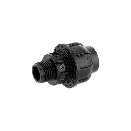 Markenprodukt GEBO-Plast-Klemmverbinder Anschlussverschraubung 20 mm x 1/2'' Außengewinde - für PE-Rohre - 13002001